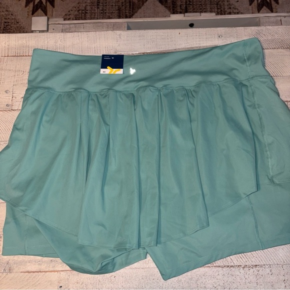 Old Navy Womens Extra High-Waisted PowerSoft Pleated Sage Green Skort Size 4X - Picture 9 of 13